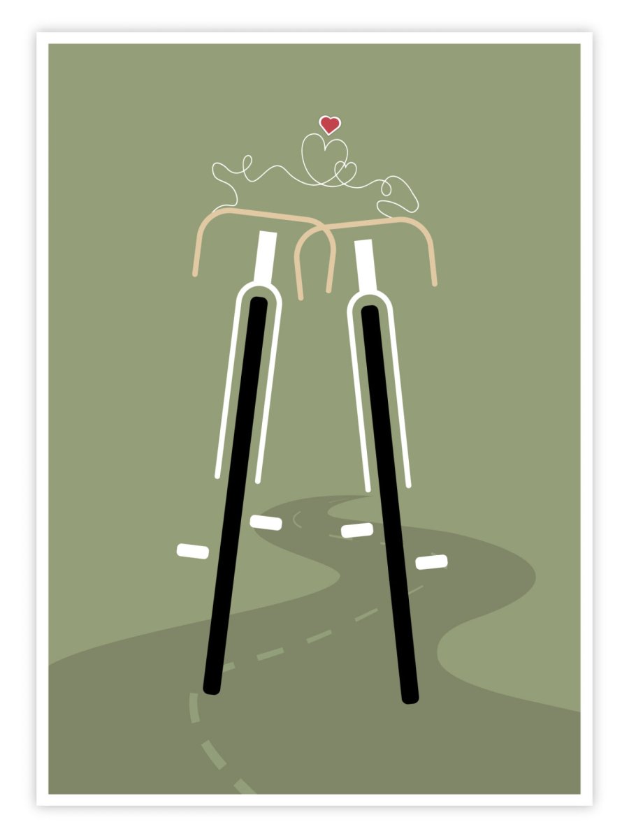 Fahrrad Poster „Rennrad Couple“