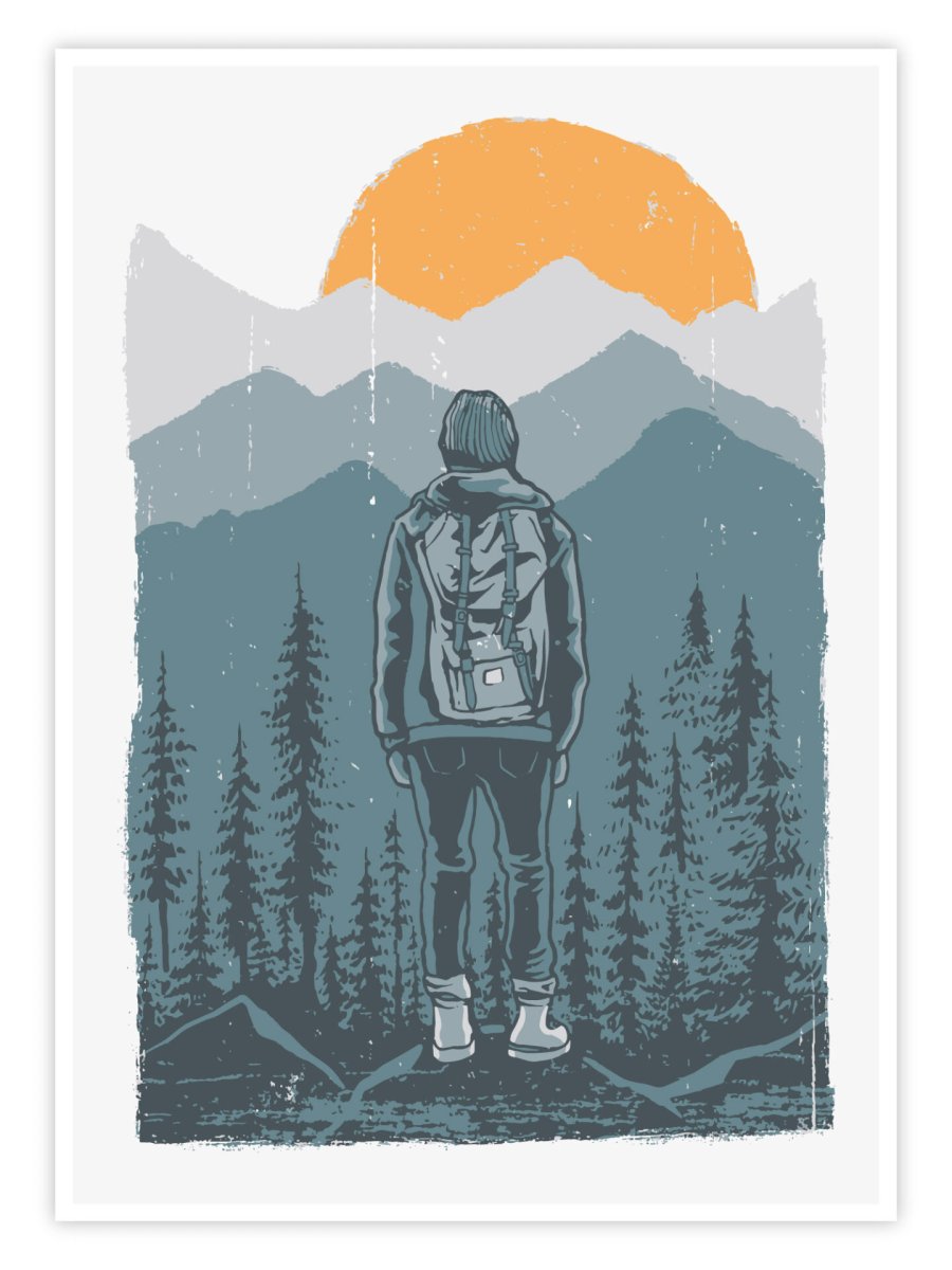 Wandern Poster „Gipfelruhe“